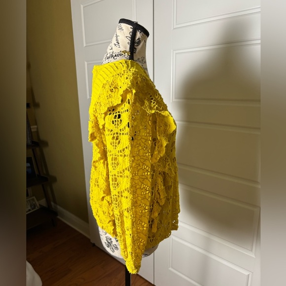 Anthropologie Clementine Eyelet Blouse Sz 4 - Picture 7 of 9